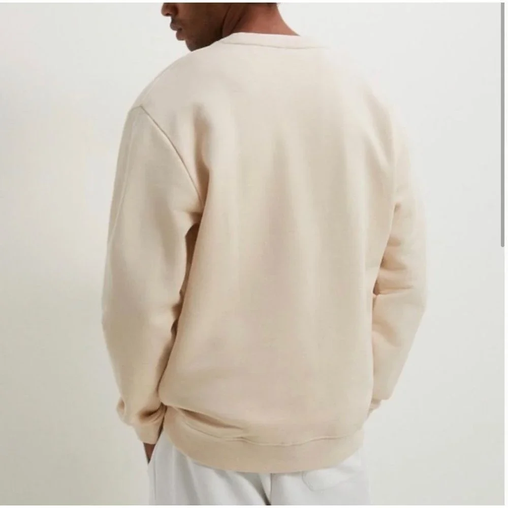 Keith Haring x Zara Mens crewneck Sweatshirt Size Medium M Beige Patch - Picture 3 of 13